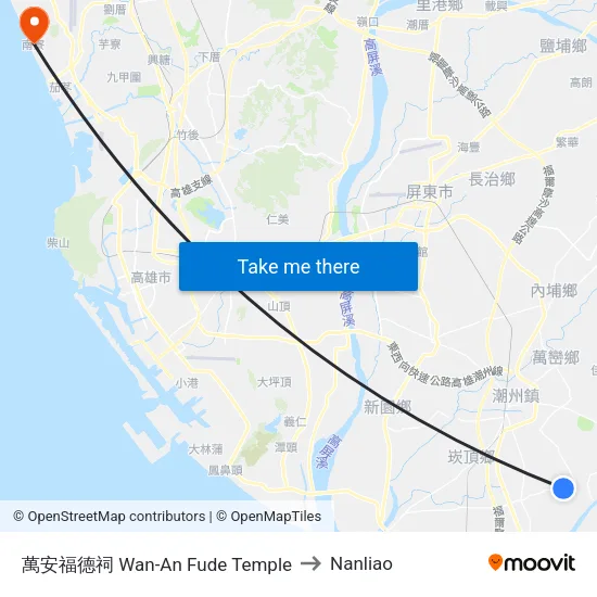 萬安福德祠 Wan-An Fude Temple to Nanliao map
