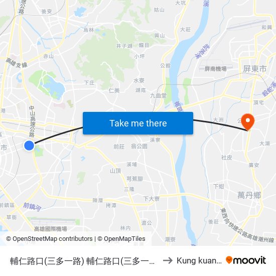 輔仁路口(三多一路) 輔仁路口(三多一路) to Kung kuan li map