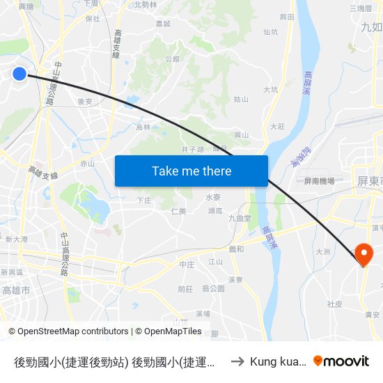 後勁國小(捷運後勁站) 後勁國小(捷運後勁站) to Kung kuan li map