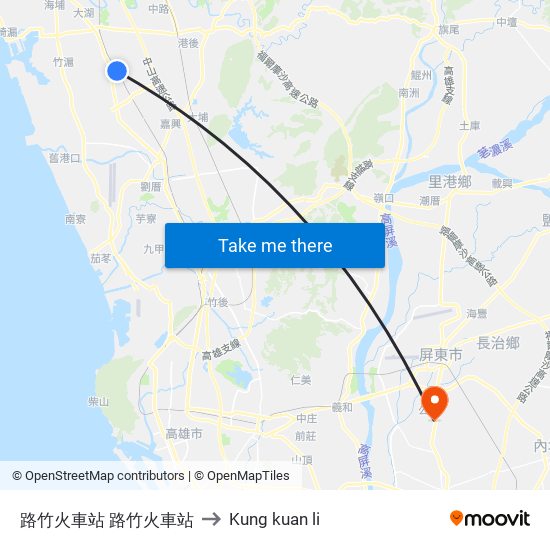 路竹火車站 路竹火車站 to Kung kuan li map