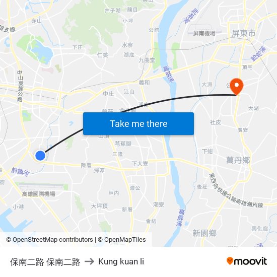 保南二路 保南二路 to Kung kuan li map
