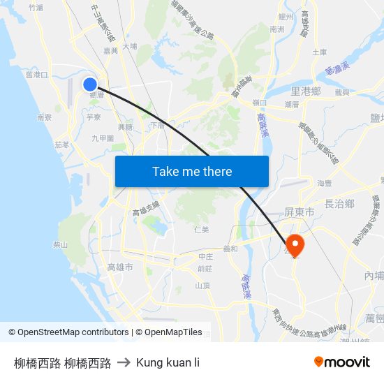 柳橋西路 柳橋西路 to Kung kuan li map