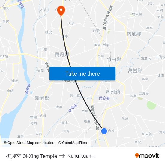 棋興宮 Qi-Xing Temple to Kung kuan li map