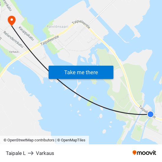 Taipale L to Varkaus map