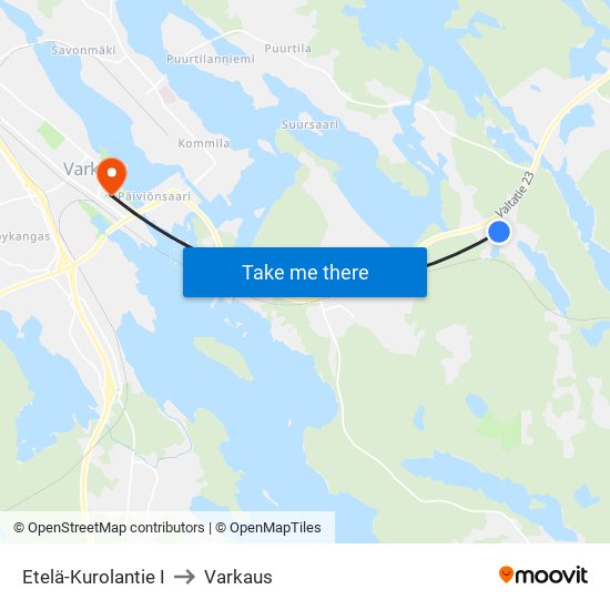 Etelä-Kurolantie I to Varkaus map