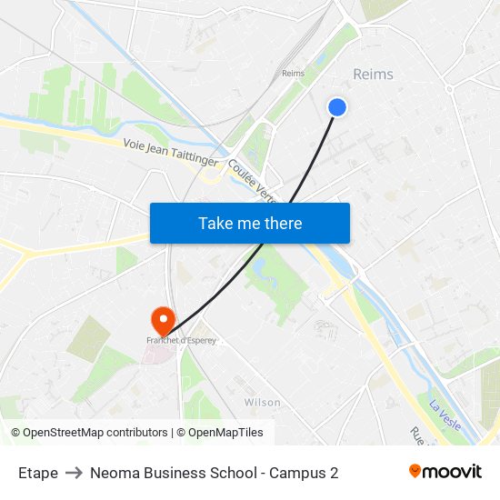 Etape to Neoma Business School - Campus 2 map