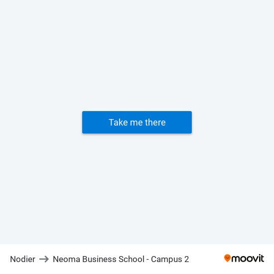 Nodier to Neoma Business School - Campus 2 map