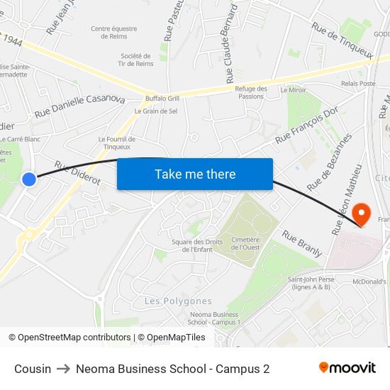Cousin to Neoma Business School - Campus 2 map