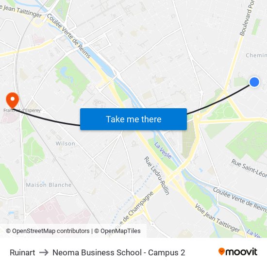 Ruinart to Neoma Business School - Campus 2 map