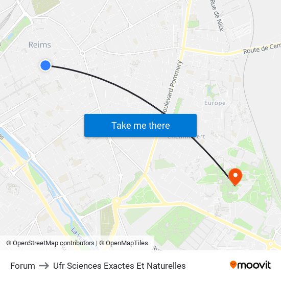 Forum to Ufr Sciences Exactes Et Naturelles map