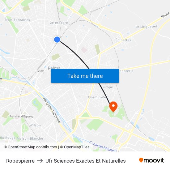 Robespierre to Ufr Sciences Exactes Et Naturelles map