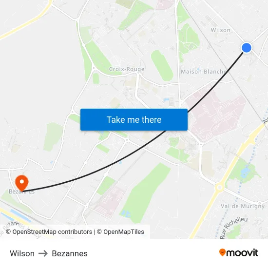 Wilson to Bezannes map
