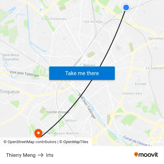 Thierry Meng to Irts map