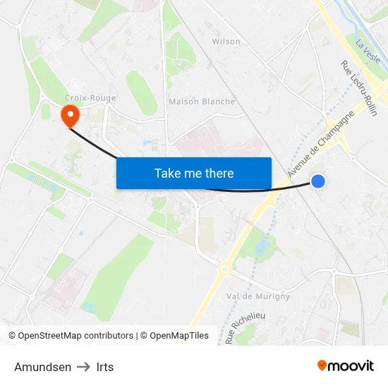 Amundsen to Irts map