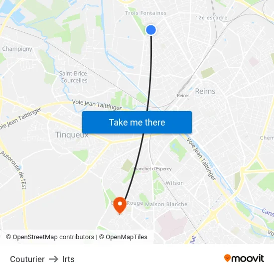 Couturier to Irts map