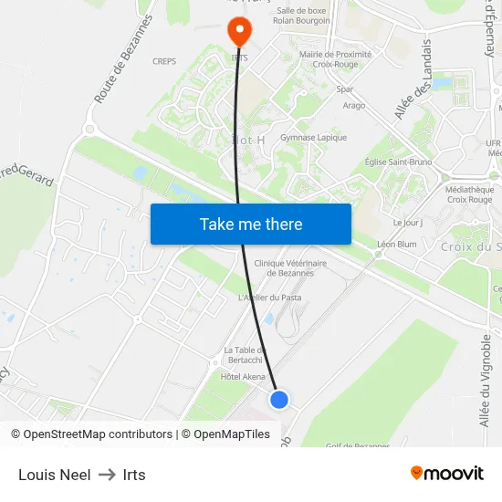 Louis Neel to Irts map