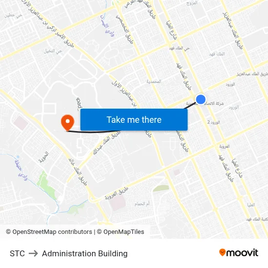STC to Administration Building map