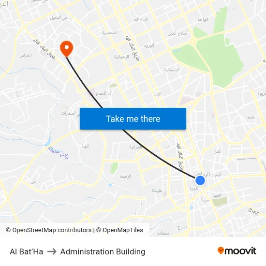 Al Bat’Ha to Administration Building map