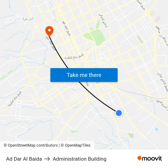 Ad Dar Al Baida to Administration Building map