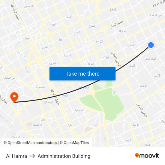 Al Hamra to Administration Building map
