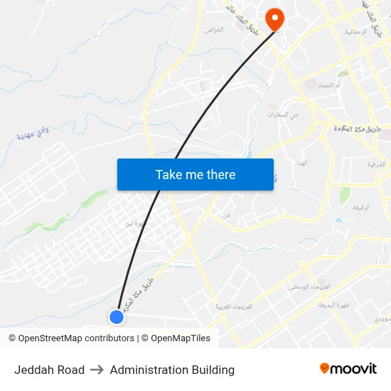 Jeddah Road to Administration Building map