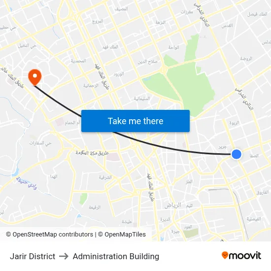 Jarir District to Administration Building map