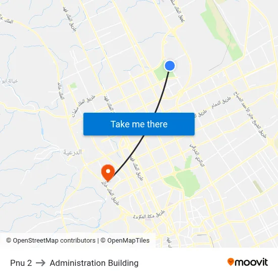 Pnu 2 to Administration Building map