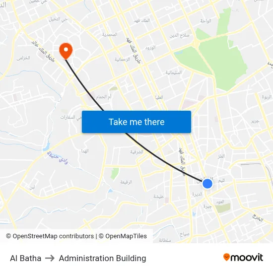 Al Batha to Administration Building map