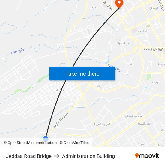 Jeddah Road Bridge to Administration Building map