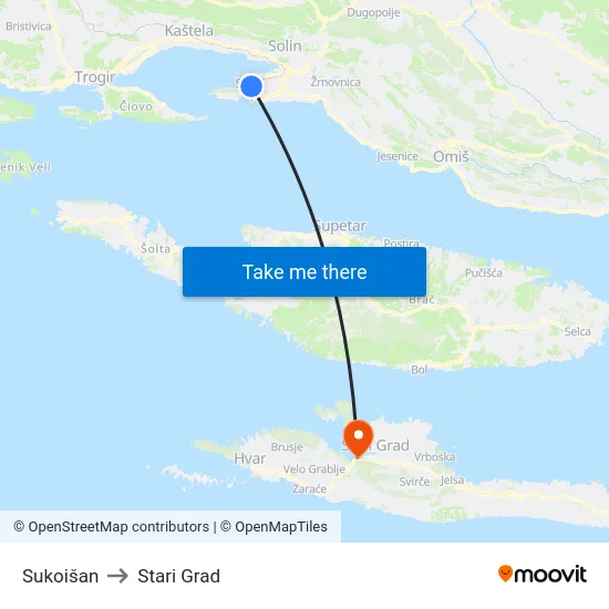 Sukoišan to Stari Grad map