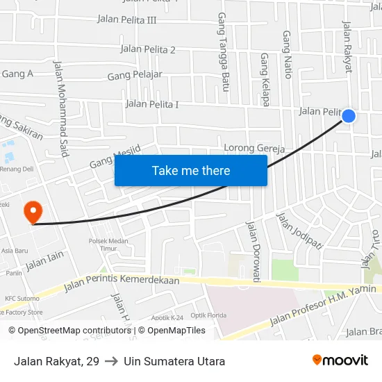 Jalan Rakyat, 29 to Uin Sumatera Utara map