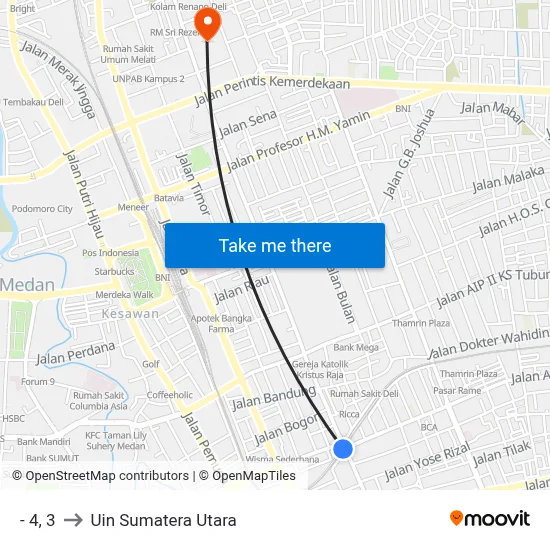 - 4, 3 to Uin Sumatera Utara map