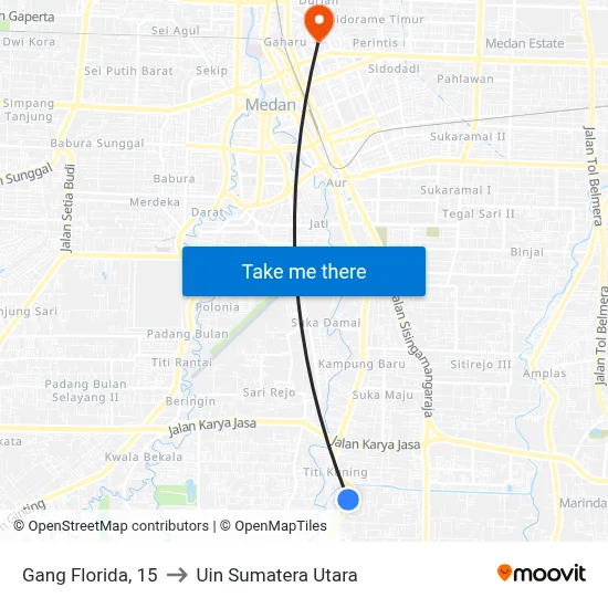Gang Florida, 15 to Uin Sumatera Utara map