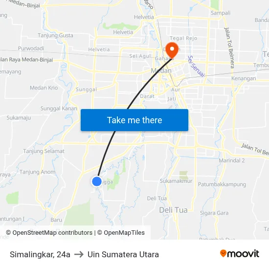 Simalingkar, 24a to Uin Sumatera Utara map