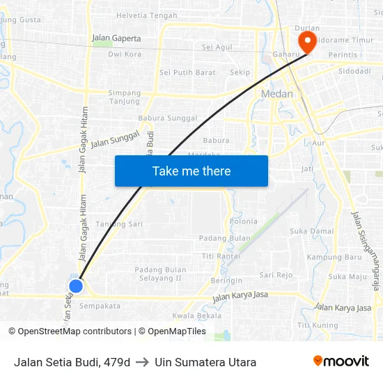 Jalan Setia Budi, 479d to Uin Sumatera Utara map