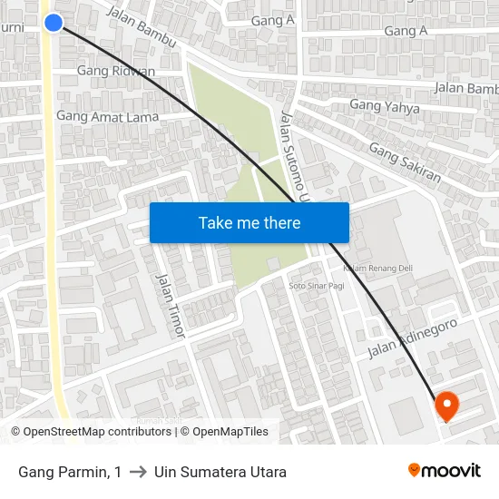 Gang Parmin, 1 to Uin Sumatera Utara map