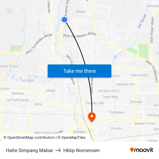 Halte Simpang Mabar to Hkbp Nomensen map