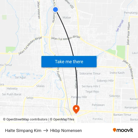 Halte Simpang Kim to Hkbp Nomensen map