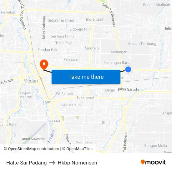 Halte Sai Padang to Hkbp Nomensen map