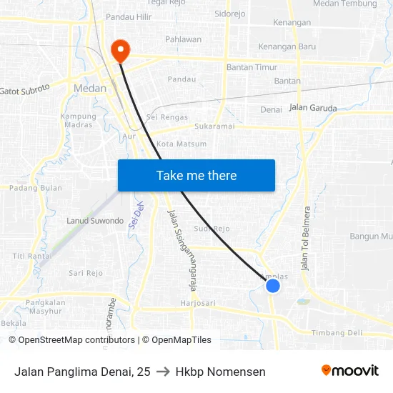 Jalan Panglima Denai, 25 to Hkbp Nomensen map