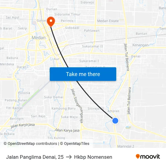 Jalan Panglima Denai, 25 to Hkbp Nomensen map