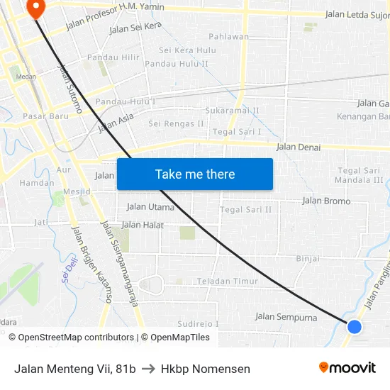 Jalan Menteng Vii, 81b to Hkbp Nomensen map
