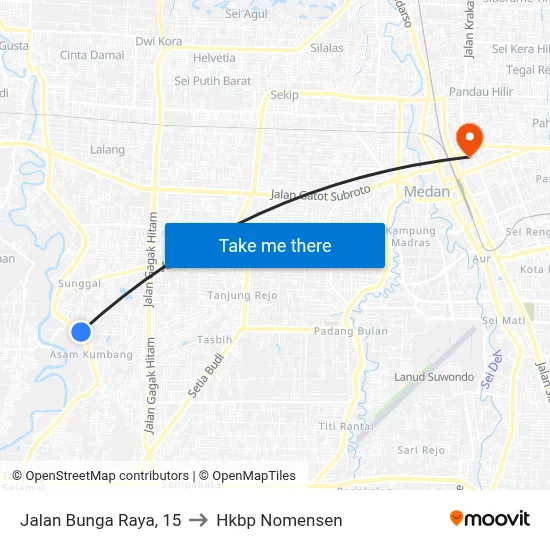 Jalan Bunga Raya, 15 to Hkbp Nomensen map