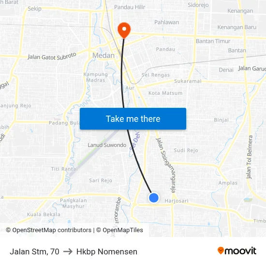 Jalan Stm, 70 to Hkbp Nomensen map