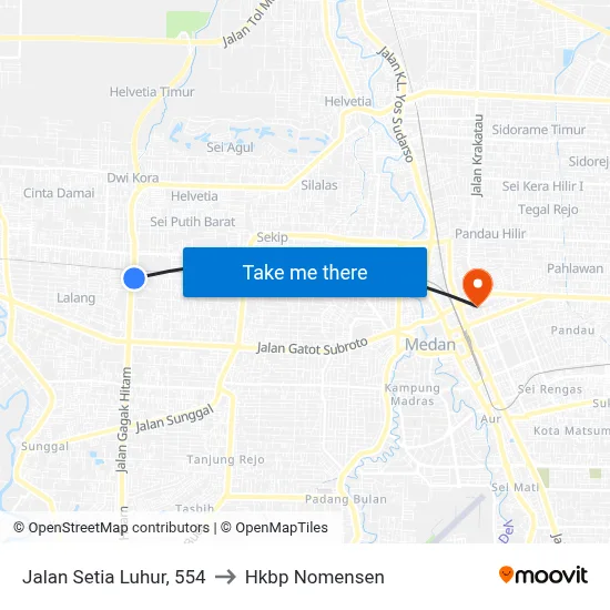 Jalan Setia Luhur, 554 to Hkbp Nomensen map