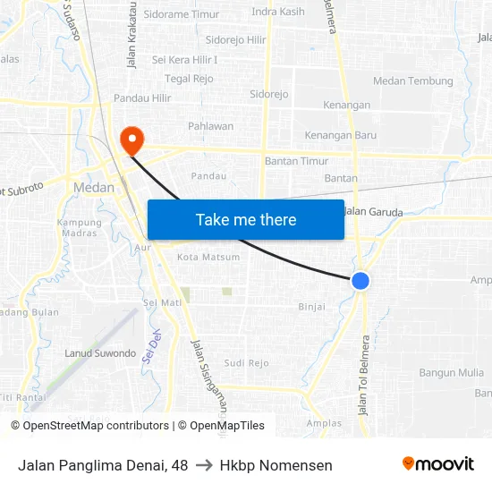 Jalan Panglima Denai, 48 to Hkbp Nomensen map