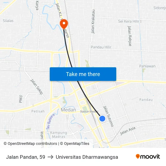 Jalan Pandan, 59 to Universitas Dharmawangsa map