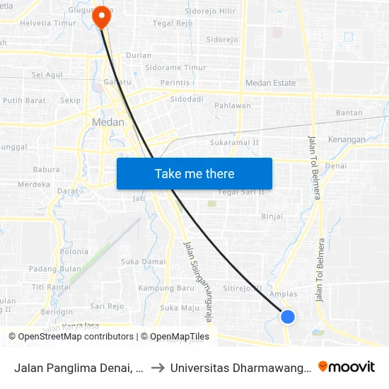 Jalan Panglima Denai, 25 to Universitas Dharmawangsa map
