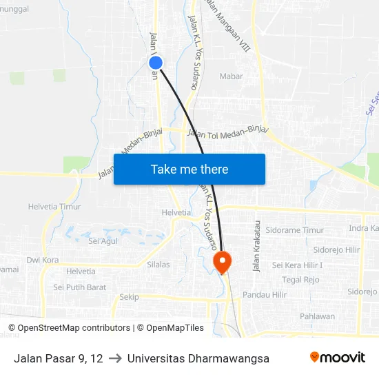 Jalan Pasar 9, 12 to Universitas Dharmawangsa map