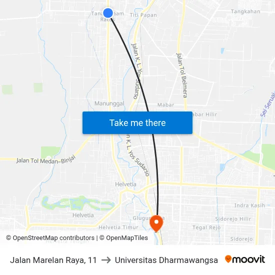 Jalan Marelan Raya, 11 to Universitas Dharmawangsa map